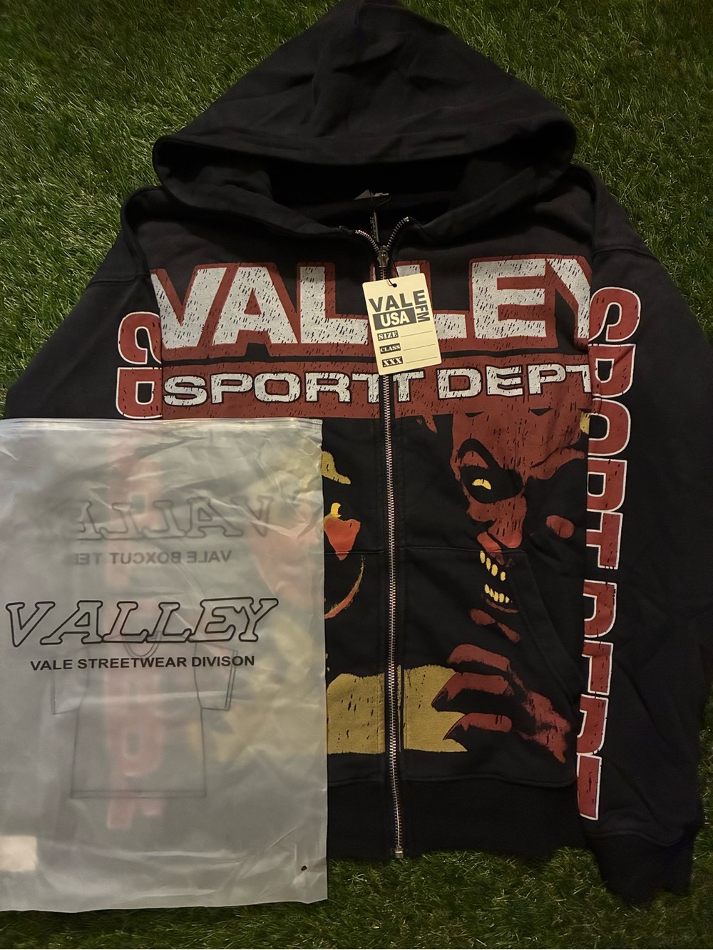 Black Graphic Zip Hoodie - Men